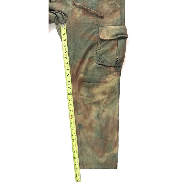 John Elliott Sateen Cargo Pants Size 1 Small Tie Dye Cropped Made In Japan - Picture 10 of 11